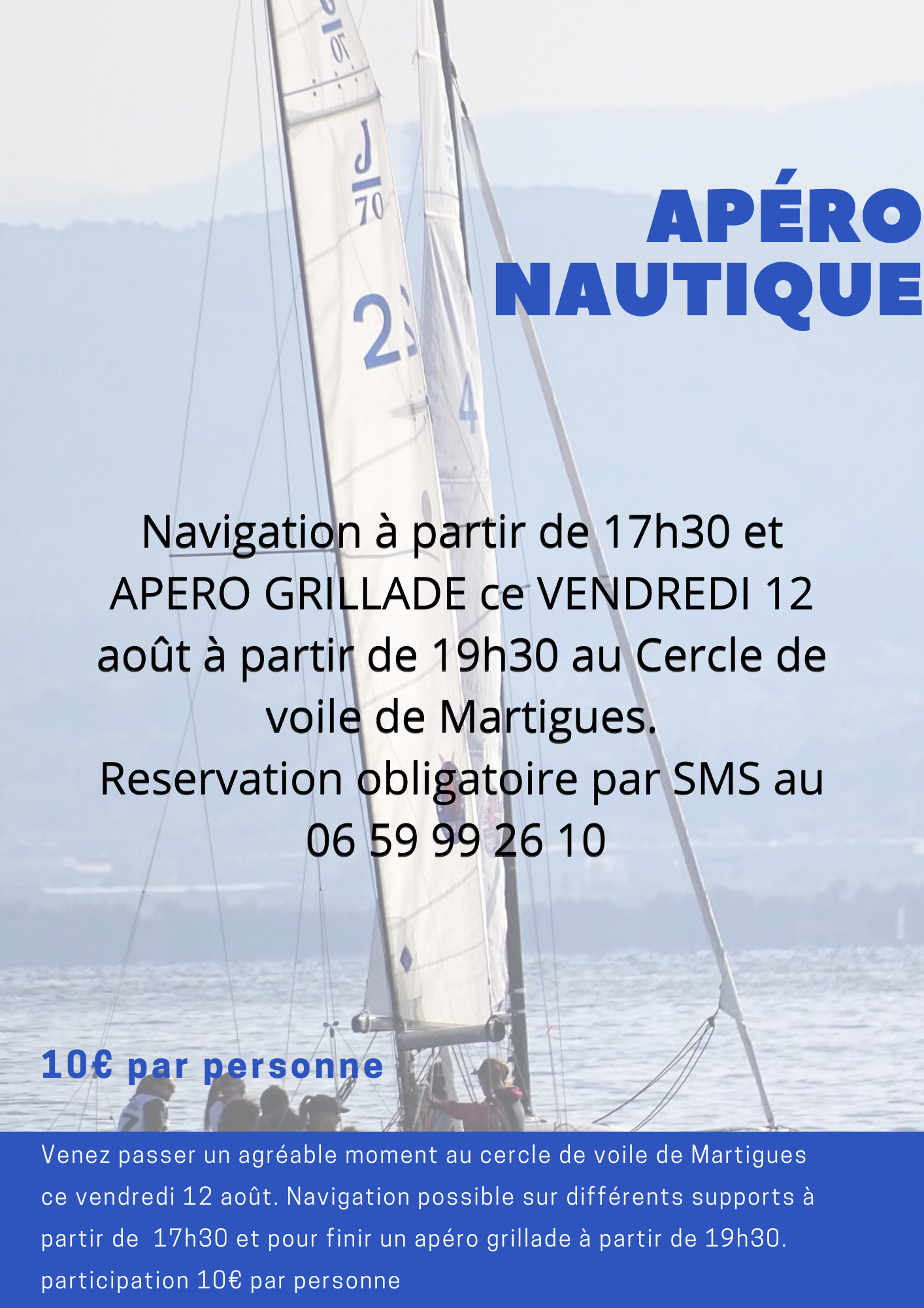 image mise en avant de l'article : Apéro Nautique 12 août 17h30